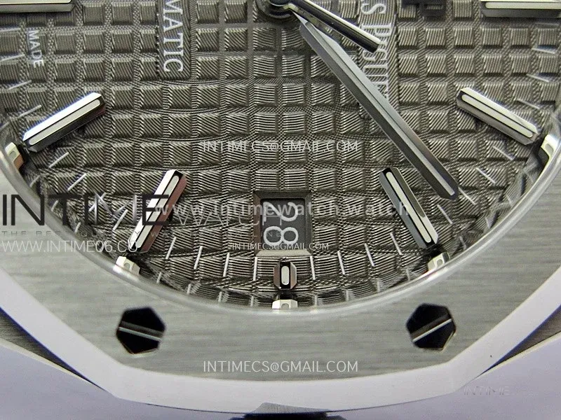 Royal Oak 37mm 15450 SS ZF 1:1 Best Edition Gray Textured Dial on SS Bracelet SA3120 Super Clone