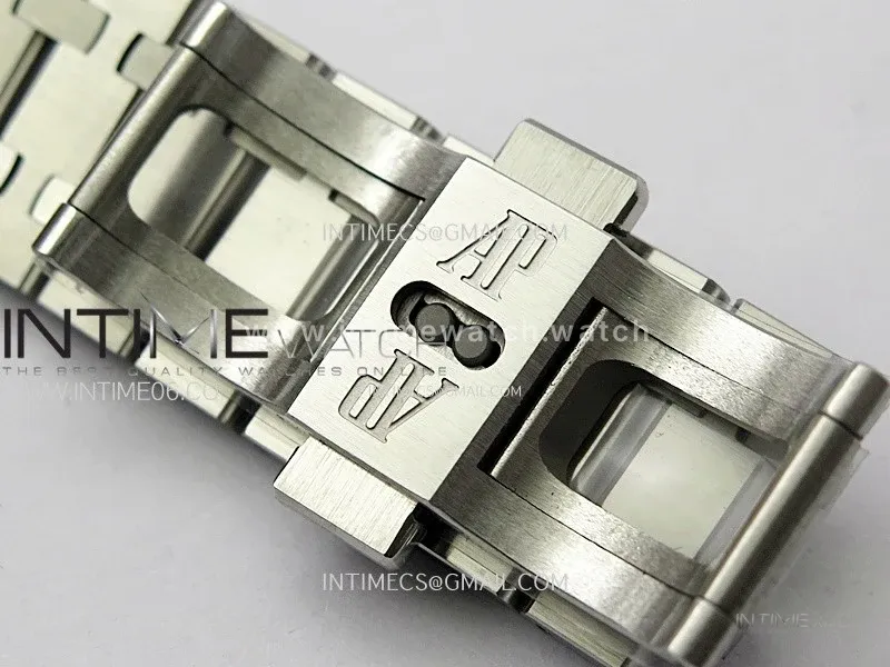 Royal Oak 41mm 15410 Frosted SS ZF 1:1 Best Edition Blue Textured Dial on SS Bracelet SA3120 Super Clone