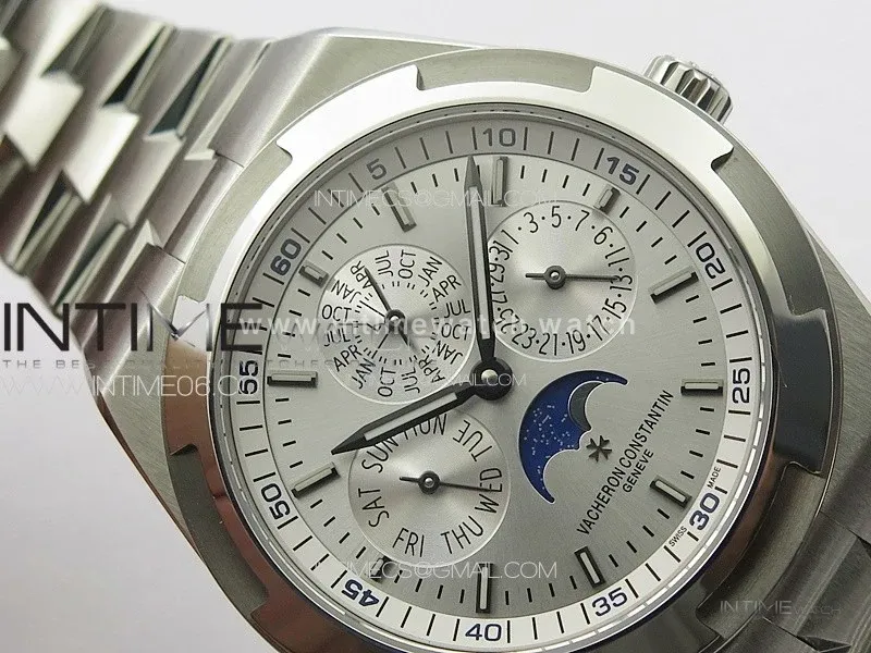 Overseas Perpetual Calendar SS 8F Best Edition Silver Dial on SS Bracelet A1120