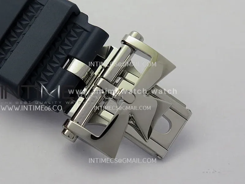 Overseas 4500V SS ZF 1:1 Best Edition Blue Dial on Blue Rubber Strap Asian Super Clone 5100 V2