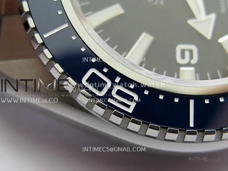 Seamaster 2025 New Model 217.32.42.21.01 Blue Ceramic Bezel VS+F Black Dial On Black Rubber Strap A8912