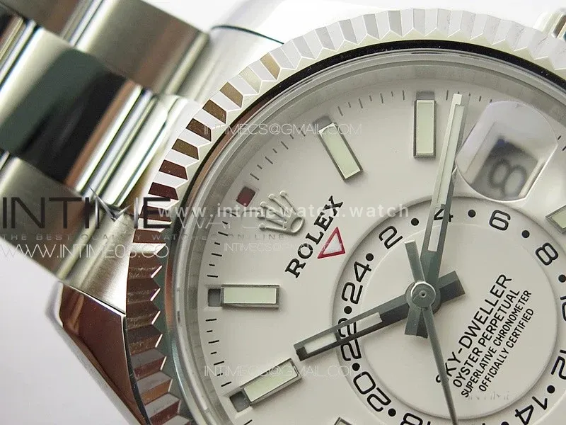 Sky-Dweller 326934 904L SS Noob 1:1 Best Edition White Dial on SS Bracelet Asian 23J to 9001