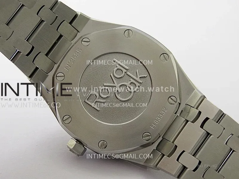 Lady Royal Oak 33mm 67651 SS/Diamond Bezel A7F 1:1 Blue Textured Dial on SS Bracelet Ronda Quartz to AP Cal.2713