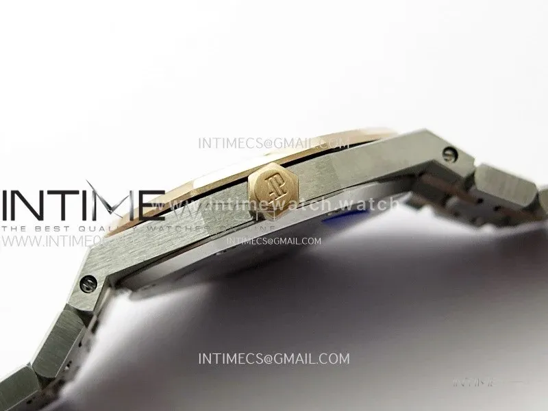 Lady Royal Oak 33mm 67651 Diamonds bezel SS/RG ZF 1:1 Best Edition White Textured Dial on SS Bracelet RONDA Quartz