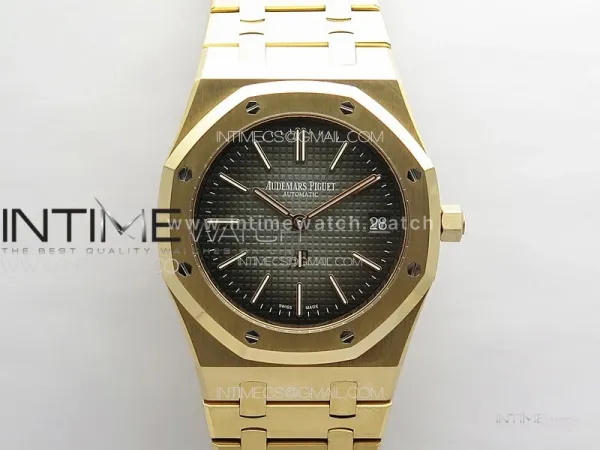 Royal Oak 39mm 16202 50th RG ZF 1:1 Best Edition Gray Textured Dial on SS Bracelet A7121