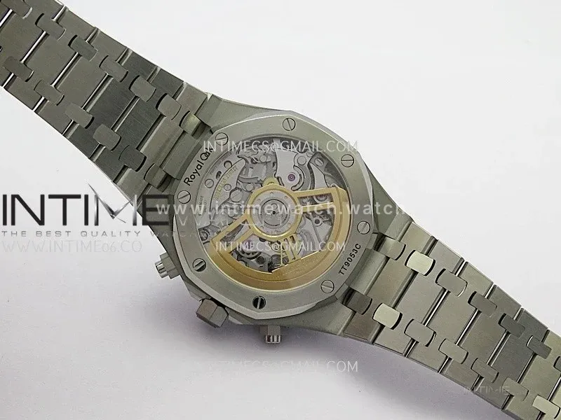 Royal Oak Chrono 26240 SS V2 ZF 1:1 Best Edition Green Dial On SS Bracelet SA4401 Super Clone (Free Sprung)