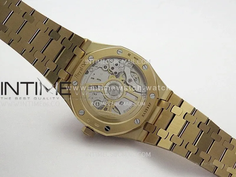 Royal Oak 41mm 15500 RG V2 ZF 1:1 Best Edition Black Textured Dial on SS Bracelet Super Clone SH4302