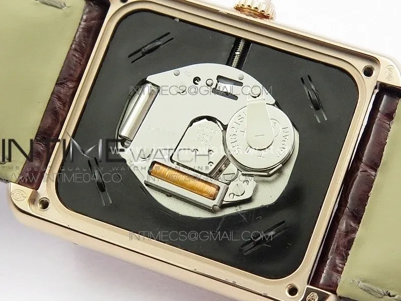 Tank Solo Ladies 28mm Dia Bezel RG AF 1:1 Best Edition White Dial on Brown Leather Strap Ronda Quartz