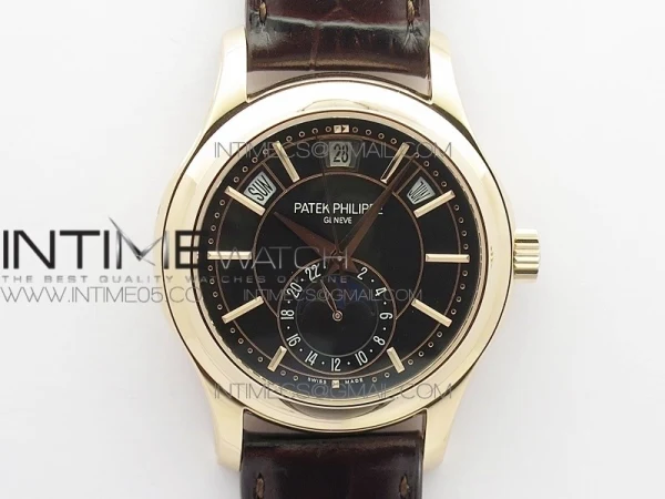 Annual Calendar Complications 5205R RG GRF Best Edition Black dial on Brown leather strap A324
