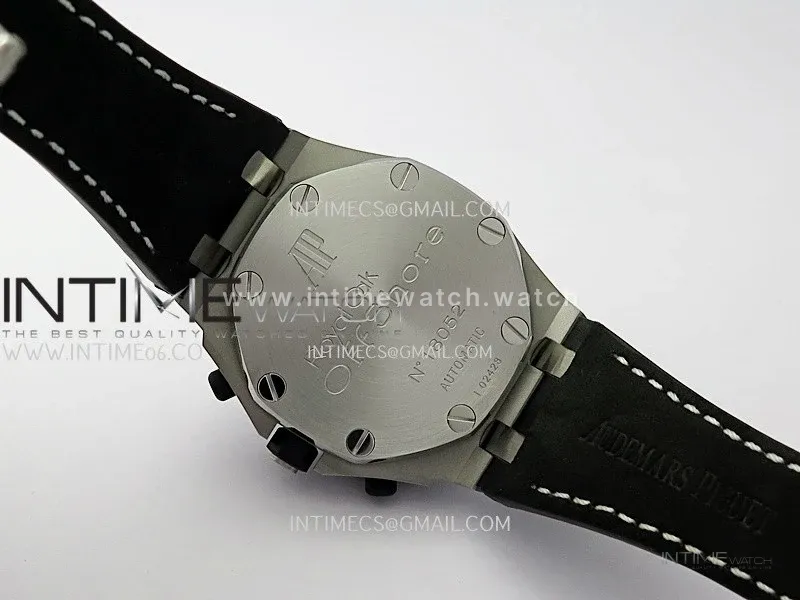 Royal Oak Offshore 42mm Panda TKF Best Edition White Dial on Black Leather Strap A7750