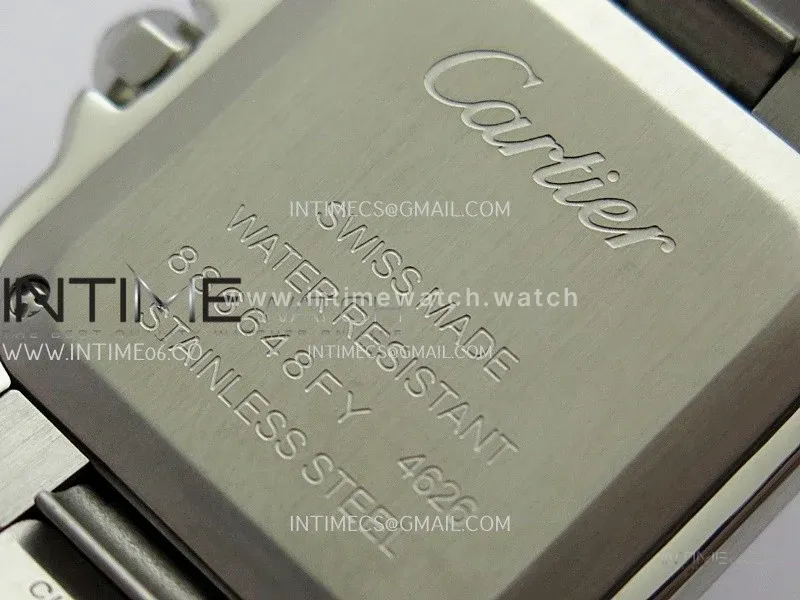 Santos de Cartier 27mm SS 8848F 1:1 Best Edition Silver Dial On SS SmartLinks Bracelet Ronda Quartz