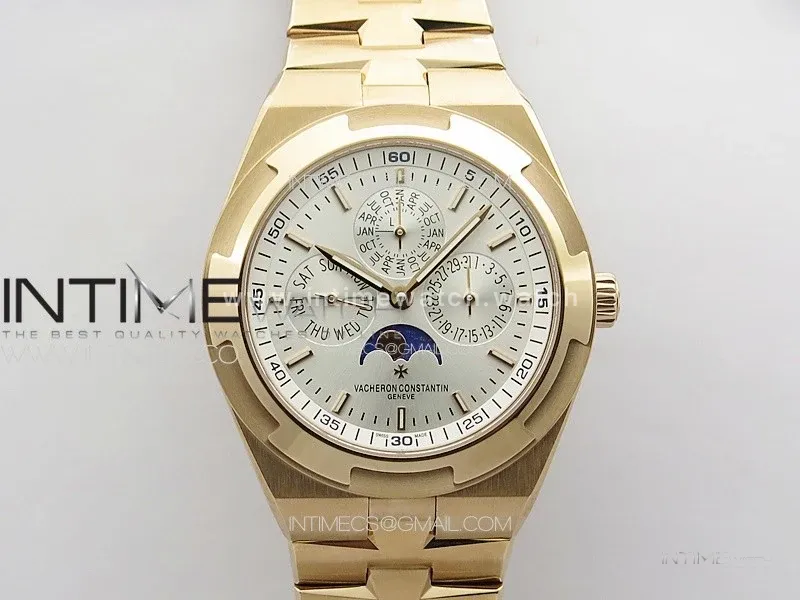 Overseas Perpetual Calendar RG 8F Best Edition Silver Dial on RG Bracelet A1120