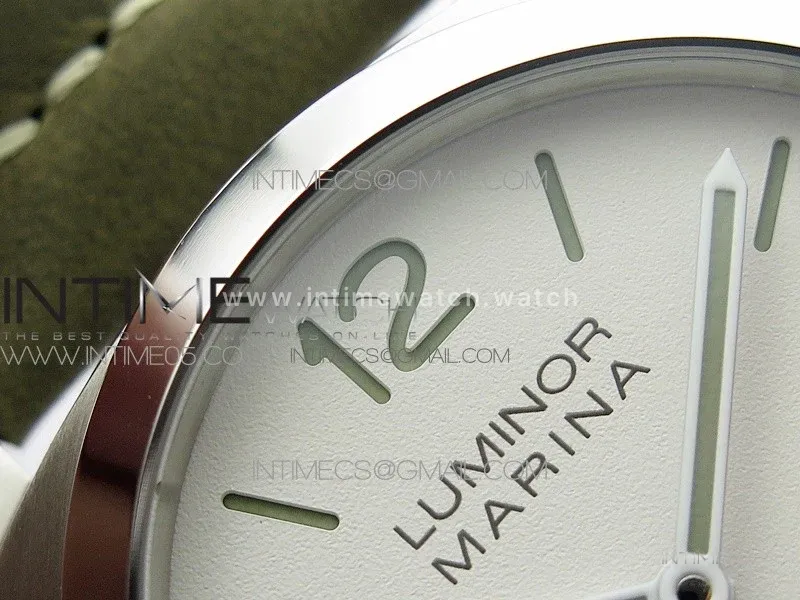 PAM1314 VSF 1:1 Best Edition White Dial on Olive Green Leather Strap P.9000 Super Clone