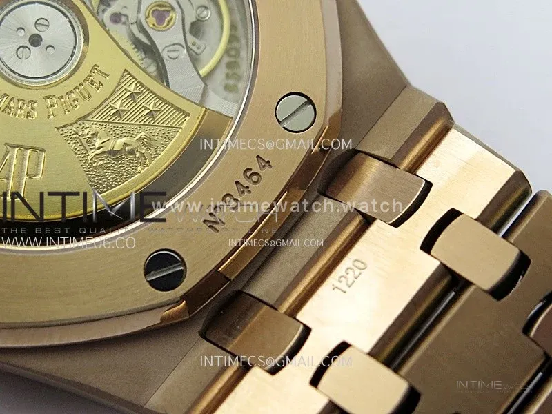 Royal Oak 37mm 15450 RG IPF 1:1 Best Edition Silver Dial on RG Bracelet SA3120 Super Clone