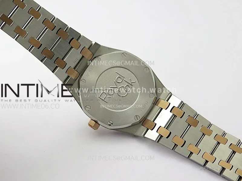 Lady Royal Oak 33mm 67651 Diamonds bezel SS/RG ZF 1:1 Best Edition White Textured Dial on SS Bracelet RONDA Quartz