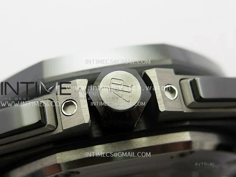Royal Oak Offshore 44mm Black Ceramic JF 1:1 Best Edition Black Dial On Black Rubber Strap A3126
