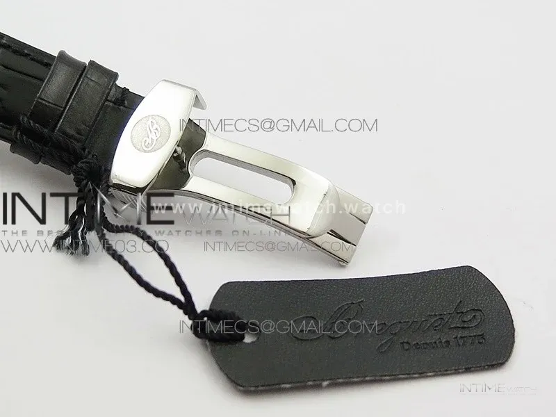 Heritage @12 big date SS HGF White Dial Black Roman Markers on Black Leather Strap A23J