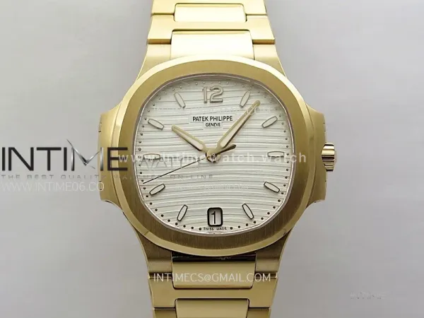 Nautilus 7118 New Version Ladies RG PPF 1:1 Best Edition White Dial on RG Bracelet A324 Super Clone