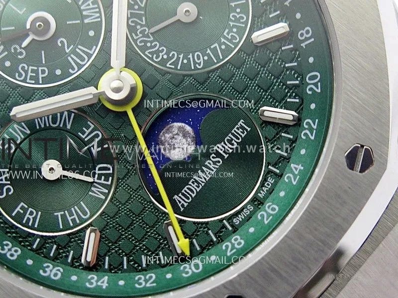 Royal Oak 41mm Complicated 26574 SS BBS Best Edition Green Dial on SS Bracelet A5134