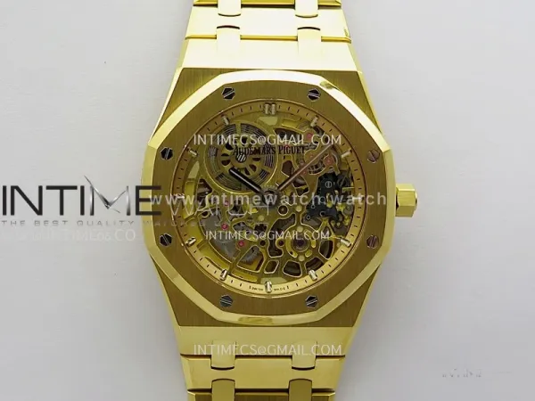 Royal Oak 16204 YG ZF 1:1 Best Edition Skeleton Dial on SS Bracelet A2121