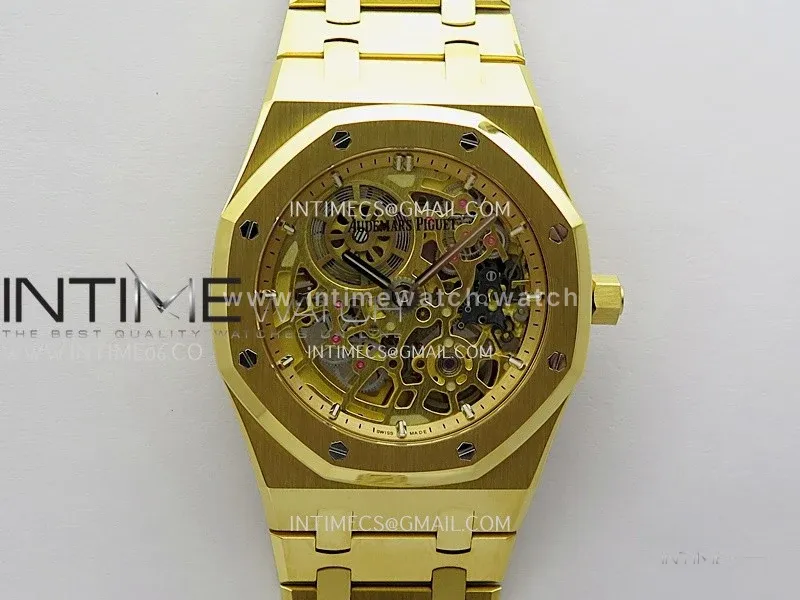 Royal Oak 16204 YG ZF 1:1 Best Edition Skeleton Dial on SS Bracelet A2121