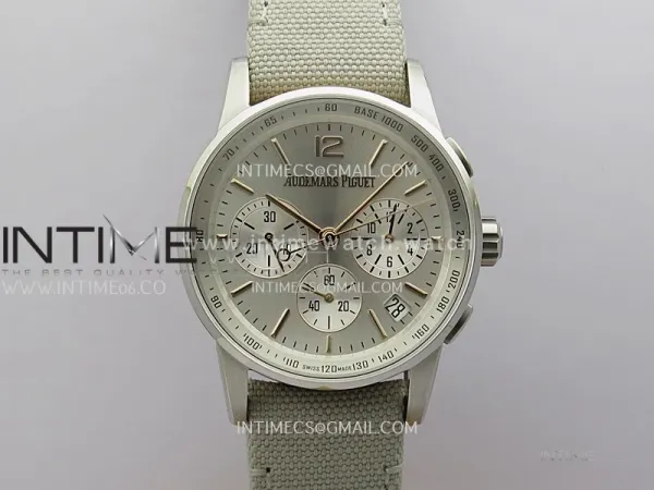 Code 11.59 Chrono 26393 SS/RG APPF Best Edition Silver Dial on Gray Nylon Strap A4401