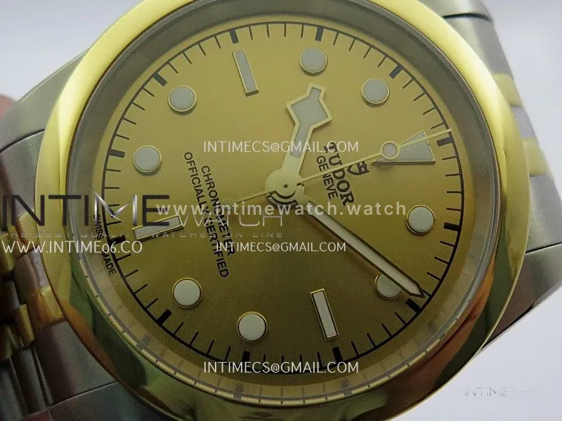 Black Bay 41mm SS/YG HTF 1:1 Best Edition Gold Dial On SS/YG Jubilee Bracelet Asian 5601