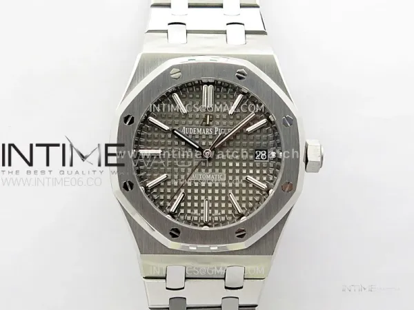 Royal Oak 37mm 15450 SS IPF 1:1 Best Edition Gray Dial on SS Bracelet SA3120 Super Clone