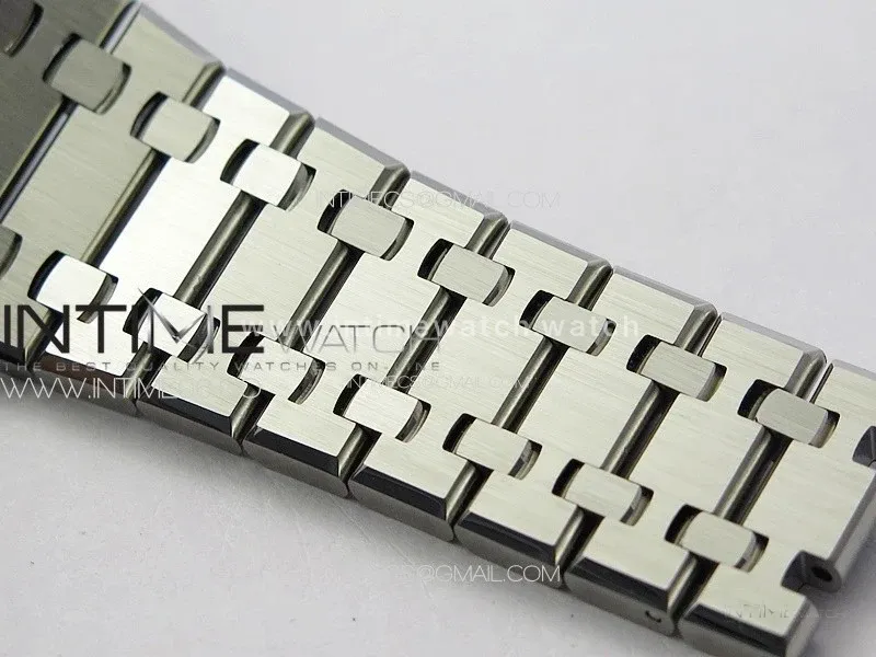 Royal Oak 41mm 15400 SS ZF 1:1 Best Edition Black Textured Dial on SS Bracelet SA3120 Super Clone