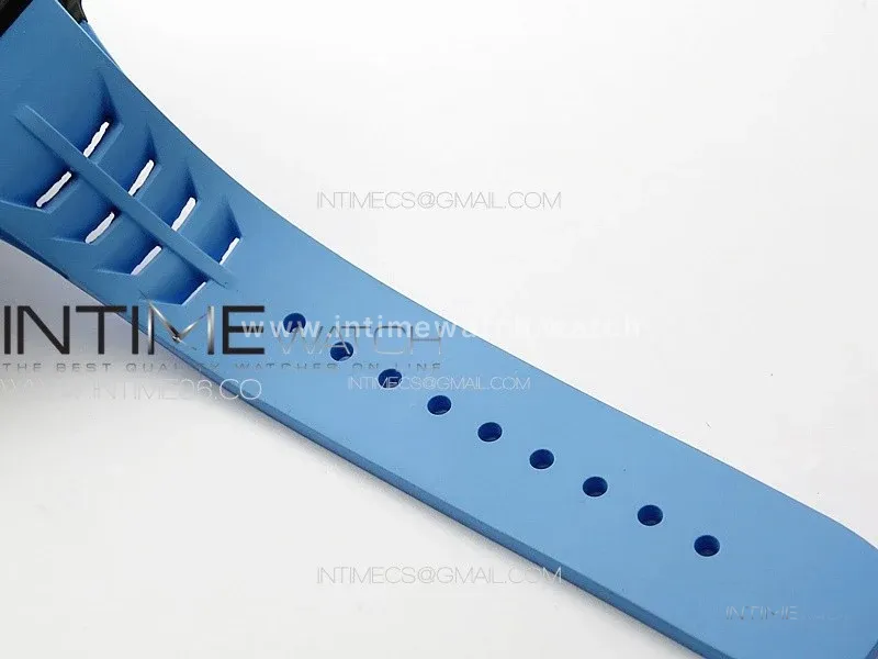 RM053-01 Real Forge Carbon YSF Best Edition Skeleton Dial on Blue Rubber Strap Asian Tourbillon