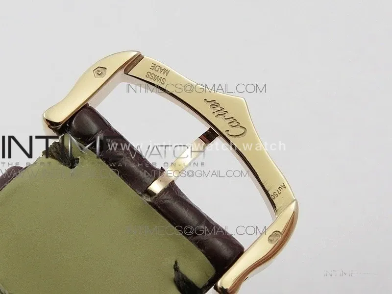 Tank Solo Ladies 28mm Dia Bezel RG AF 1:1 Best Edition White Dial on Brown Leather Strap Ronda Quartz