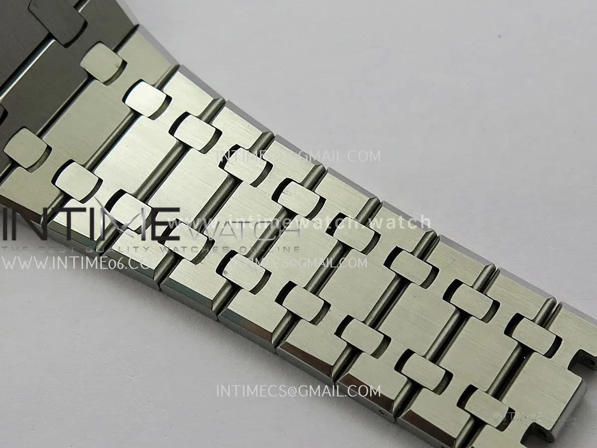 Royal Oak 41mm 15510 SS JF 1:1 Best Edition Blue Dial On SS Bracelet Super Clone DD4302 (Free Sprung Look)