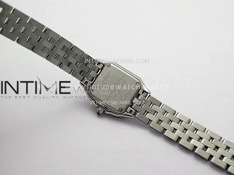 Panthère Secrete Ladies 19mm SS 8848F 1:1 Best Edition White Dial On SS Bracelet Ronda Quartz