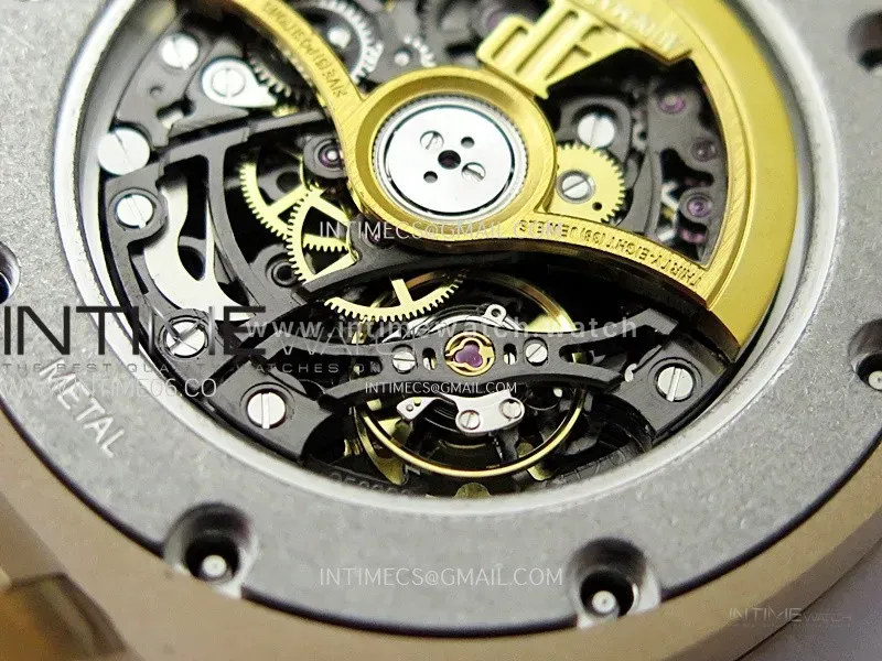 Royal Oak 41mm Skeleton 15407 RG ZF 1:1 Best Edition Skeleton Dial on RG Bracelet A3132