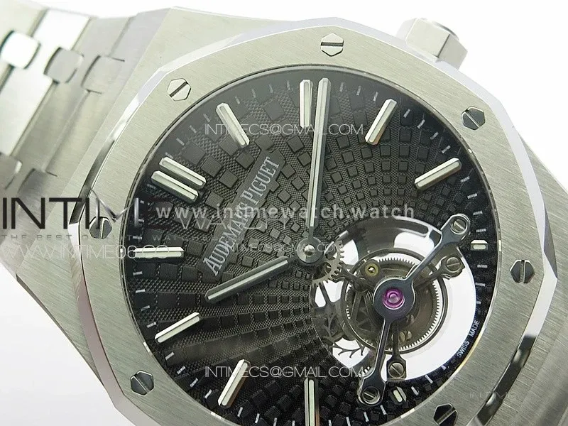 Royal Oak 41mm Tourbillon SS BBS Best Edition Black Dial on SS Bracelet