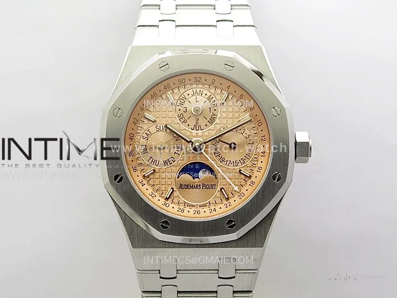 Royal Oak 41mm Complicated 26574 SS BBS Best Edition Rose Gold Dial on SS Bracelet A5134