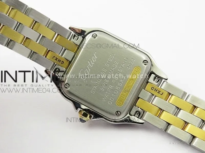 Panthère Secrete Ladies 22mm SS/YG 8848F 1:1 Best Edition White Dial on SS/YG Bracelet Ronda Quartz