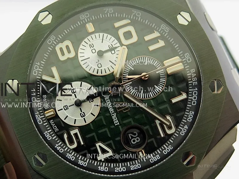 Royal Oak Offshore 44mm Black Ceramic JF 1:1 Best Edition Black Dial On Black Rubber Strap A3126
