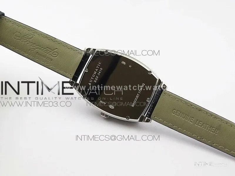 Heritage @12 big date SS HGF White Dial Black Roman Markers on Black Leather Strap A23J
