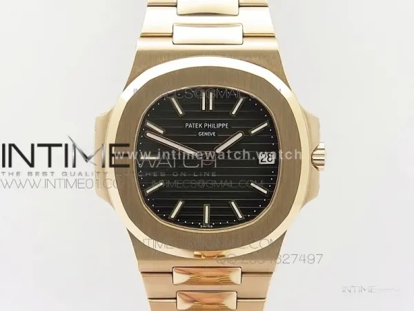 Nautilus Jumbo 5711 RG BP 1:1 Best Edition Gray Textured Dial on RG Bracelet MIYOTA 9015