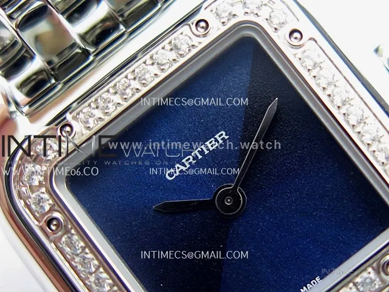 Panthère Secrete Ladies 22mm Diamond Bezel SS BBA 1:1 Best Edition Blue Ombre Dial On SS Bracelet Ronda Quartz