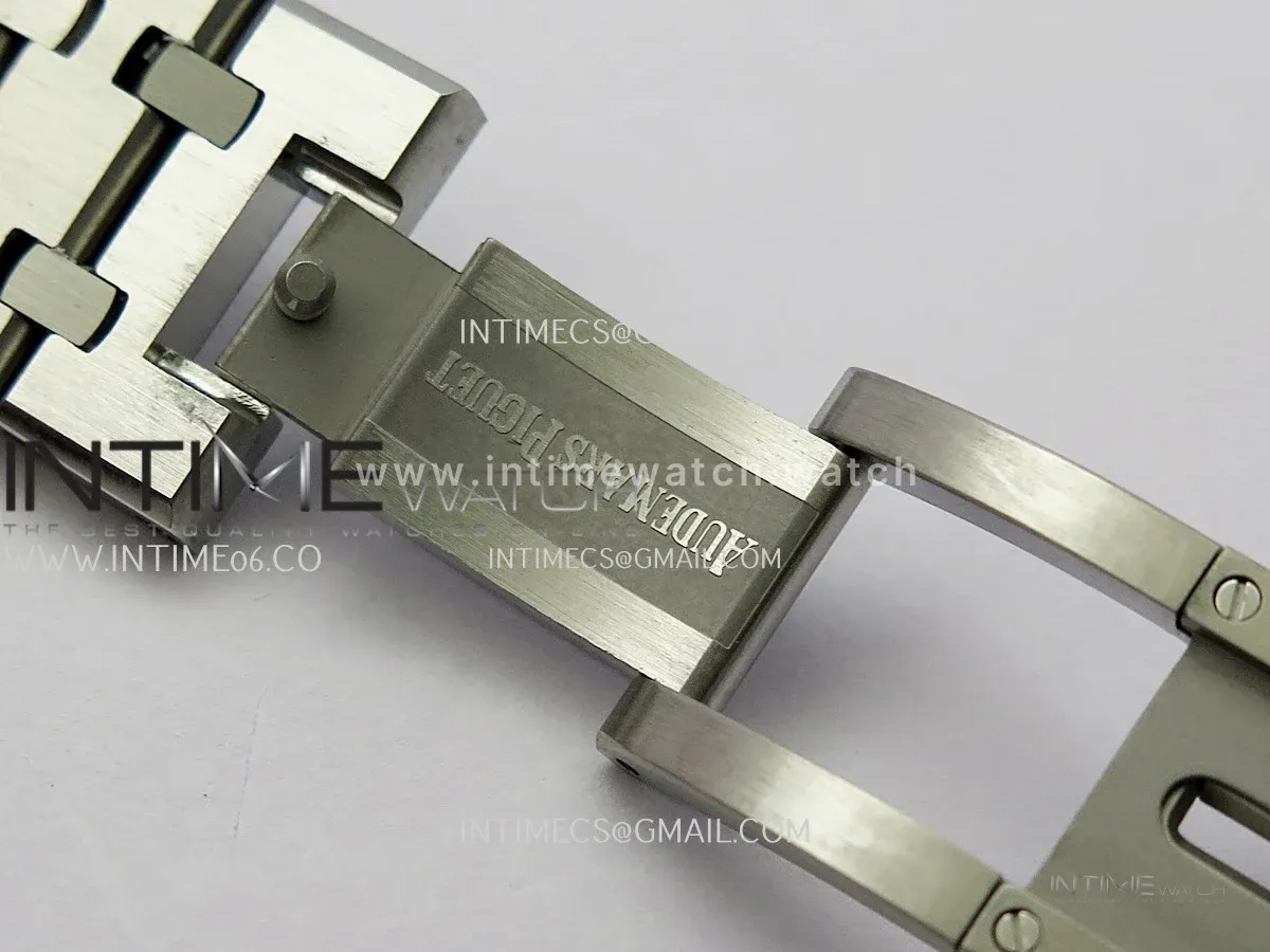Royal Oak 41mm 15510 SS JF 1:1 Best Edition Blue Dial On SS Bracelet Super Clone DD4302 (Free Sprung Look)