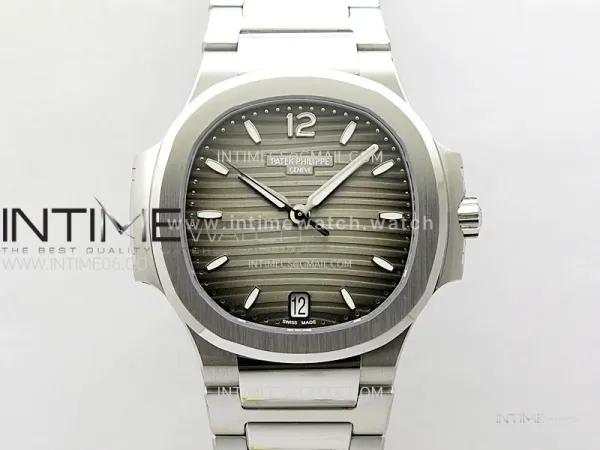 Nautilus 7118 New Version Ladies PPF 1:1 Best Edition Gray Dial on SS Bracelet A324 Super Clone