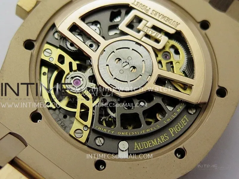 Royal Oak 16204 RG ZF 1:1 Best Edition Skeleton Dial on SS Bracelet A2121