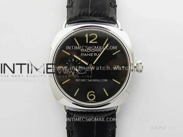Radiomir PAM1294 Y 40mm SS VSF 1:1 Best Edition Black Dial on Black Leather Strap Asian P900