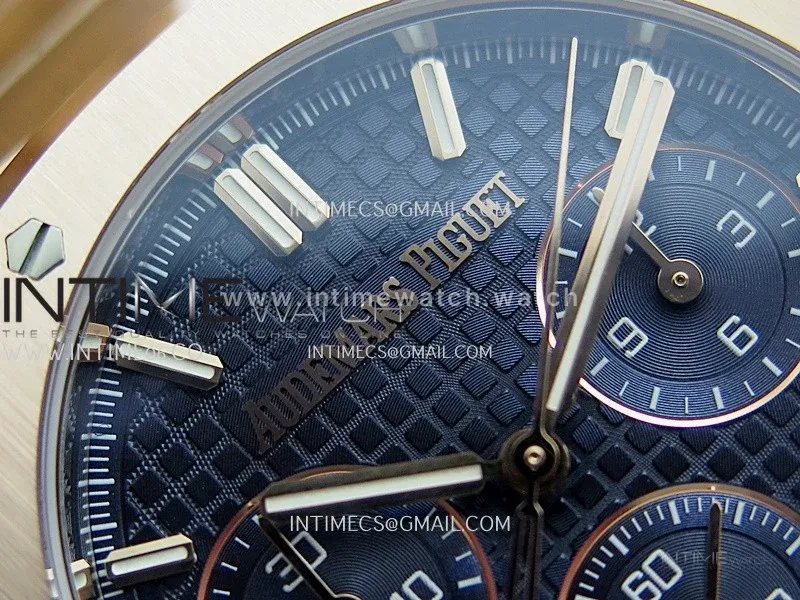 Royal Oak Chrono 26240 RG Gain Weight V2 DDF 1:1 Best Edition Blue Dial RG Bracelet Super Clone DD4401 (SW Dial)