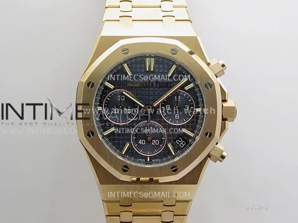 Royal Oak Chrono 26240 RG Gain Weight V2 DDF 1:1 Best Edition Blue Dial RG Bracelet Super Clone DD4401 (SW Dial)