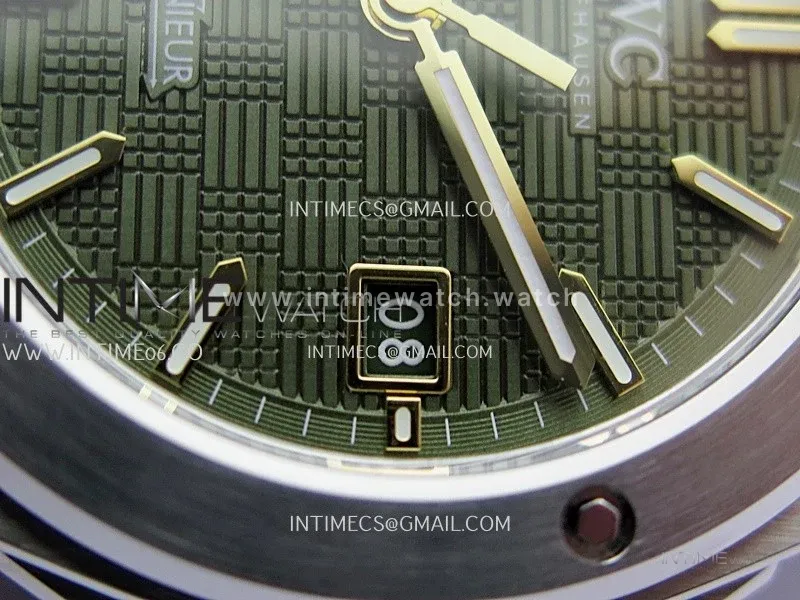 Ingenieur IW328908 SS CHF 1:1 Best Edition Green Grid Dial On SS Bracelet A2892