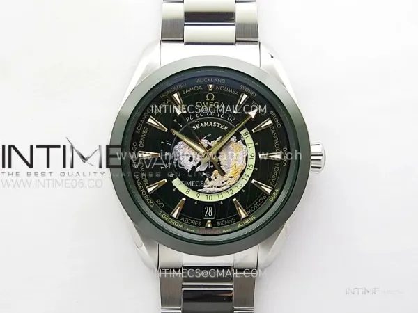 Aqua Terra 150M 43mm 24 VSF 1:1 Best Edition Green Dial on SS Bracelet A8938 Super Clone