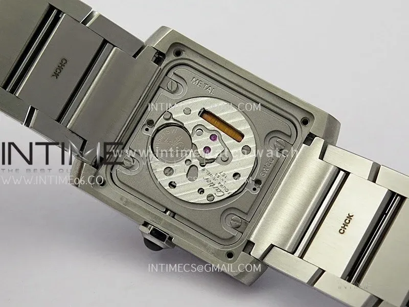 Tank Francaise Ladies 27mm SS 8848F 1:1 Best Edition Silver Dial on SS Bracelet Ronda Quartz V2